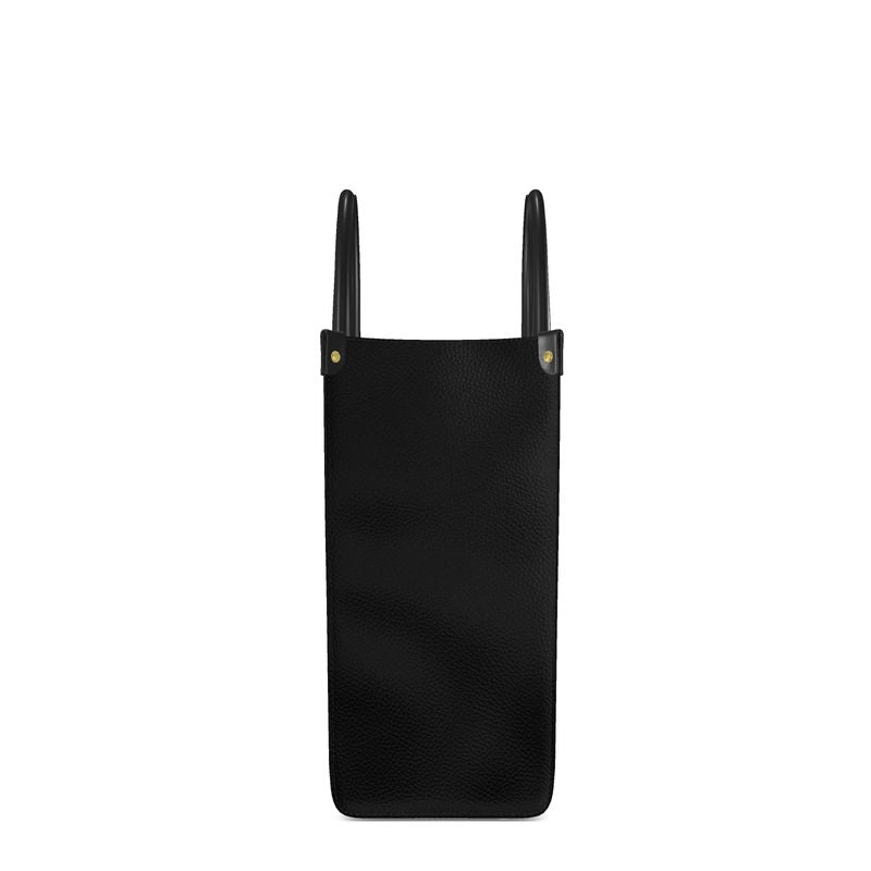 Large Shopper Bag | Black | Leather | Gold |