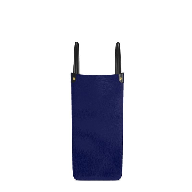 Large Shopper Bag | Navy | Leather | Gold |