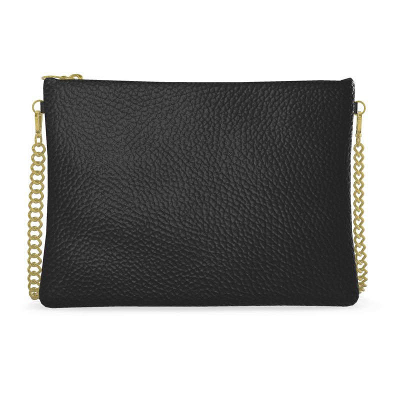 Crossbody Bag | Black | Leather | Gold |