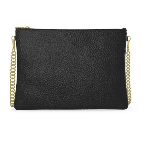 Crossbody Bag | Black | Leather | Gold |
