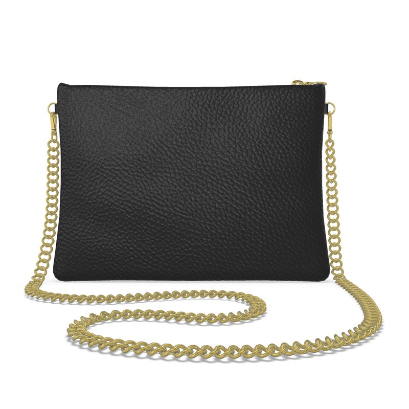 Crossbody Bag | Black | Leather | Gold |