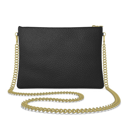 Crossbody Bag | Black | Leather | Gold |