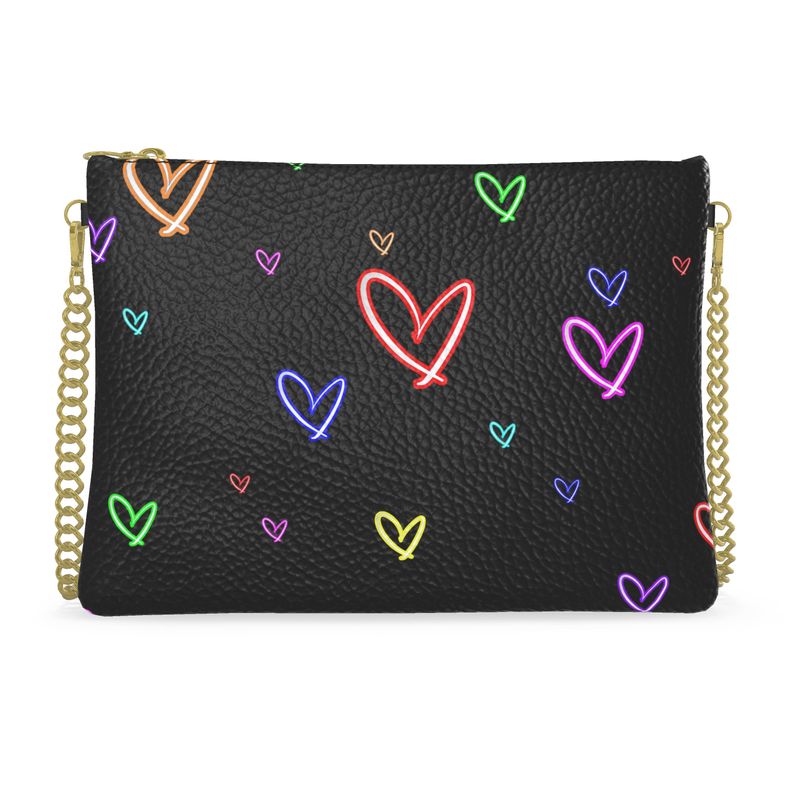 LoveHearts | Crossbody | Multi Color | Leather | Gold or Silver |
