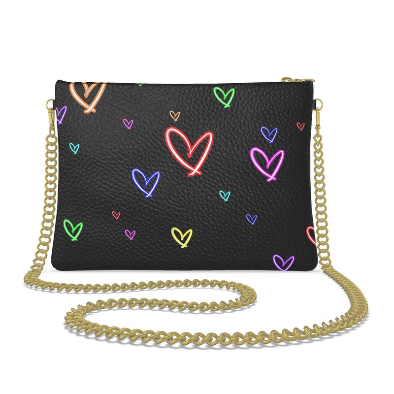 LoveHearts | Crossbody | Multi Color | Leather | Gold or Silver |