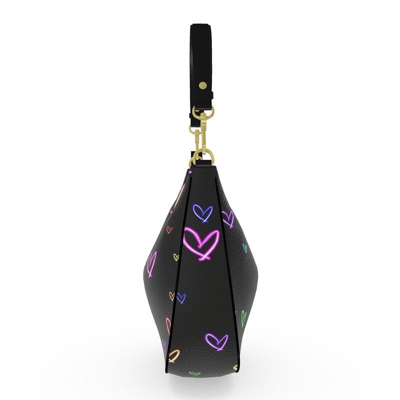 LoveHearts | Curve Bag | Multi Color | Leather | Gold |