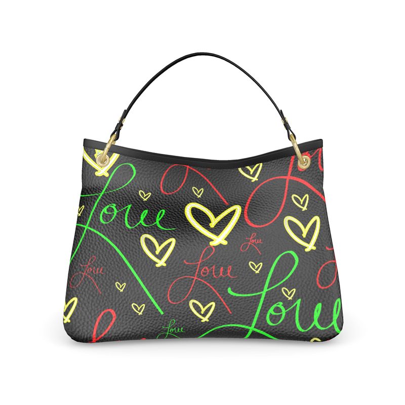 LoveAriElle | Slouch Bag | Red Green Yellow | Leather |