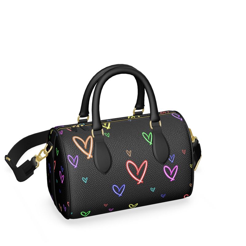 LoveHearts | Mini Duffle Bag | Multi Color | Leather