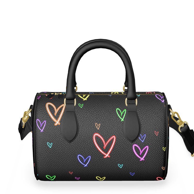 LoveHearts | Mini Duffle Bag | Multi Color | Leather