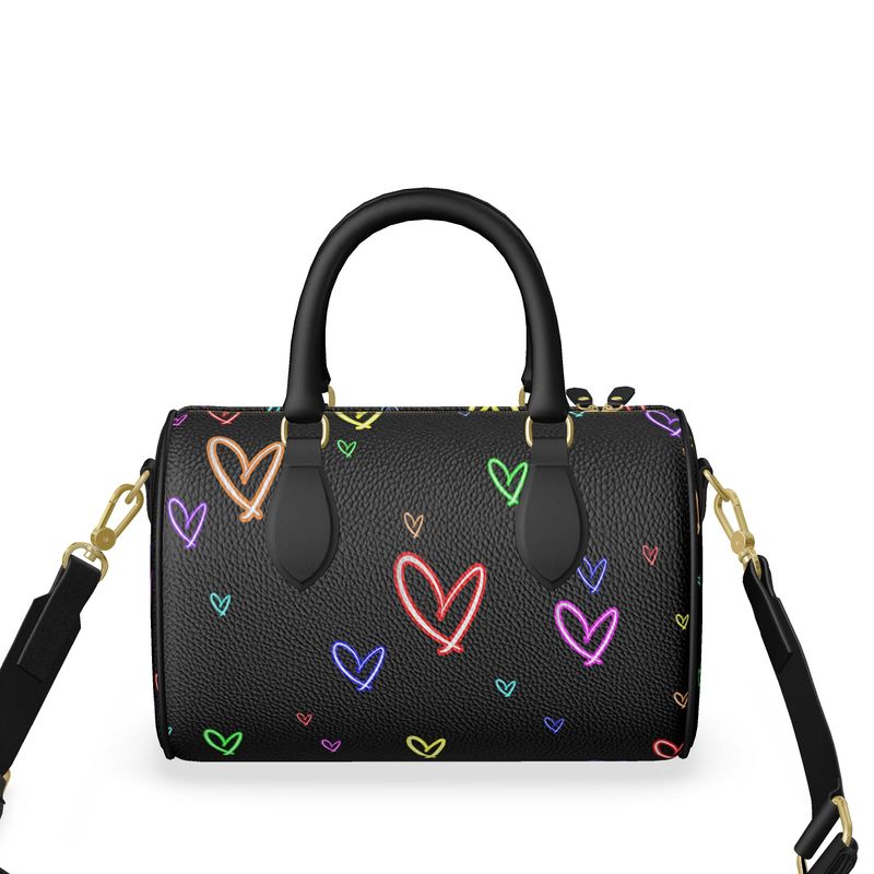 LoveHearts | Mini Duffle Bag | Multi Color | Leather