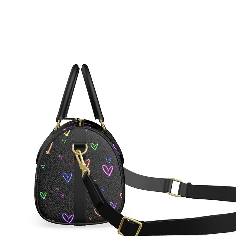 LoveHearts | Mini Duffle Bag | Multi Color | Leather
