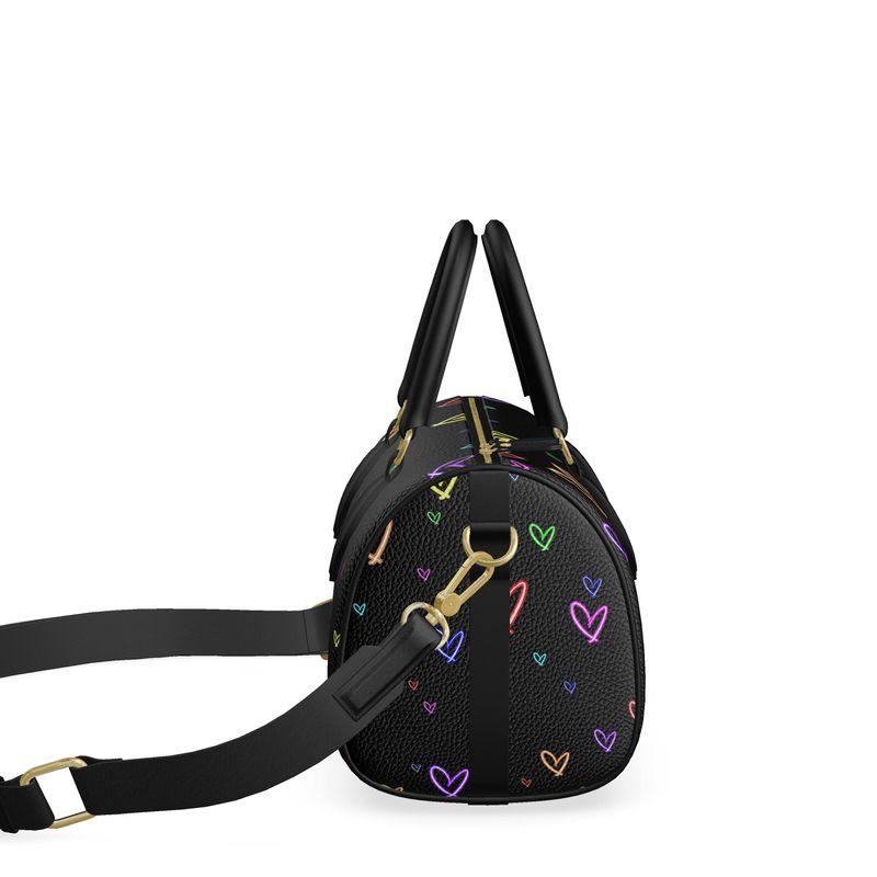 LoveHearts | Mini Duffle Bag | Multi Color | Leather