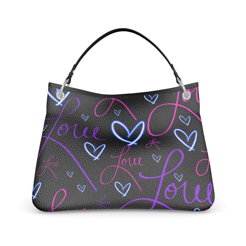 LoveAriElle | Slouch Bag | Purple Pink Blue | Leather |