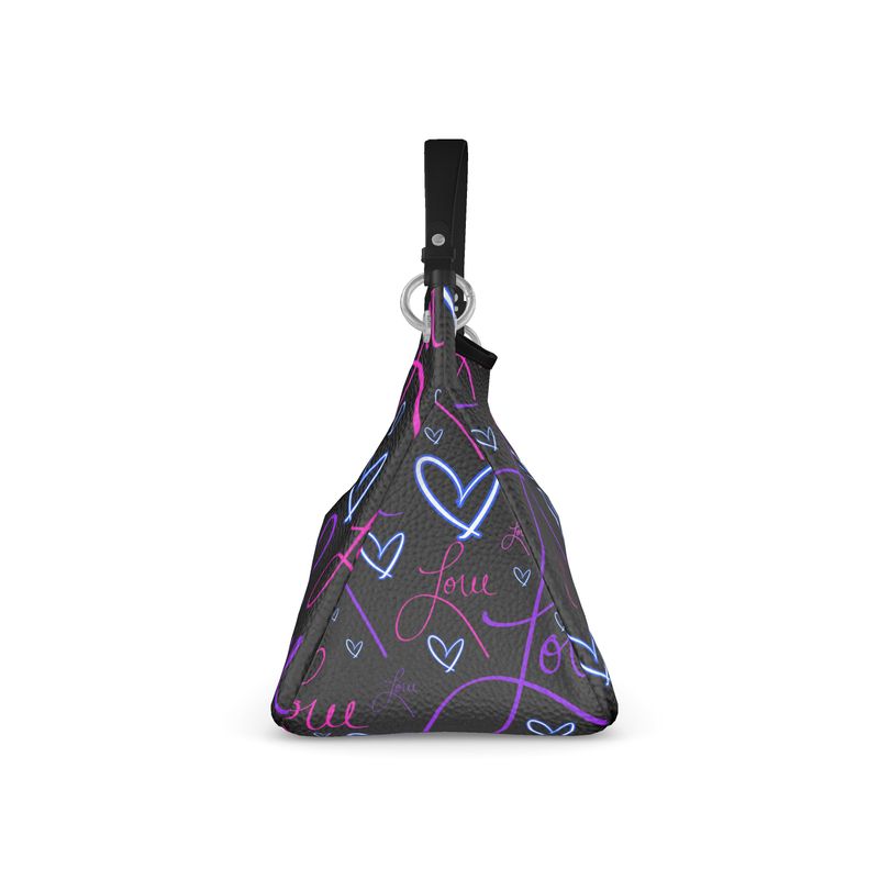 LoveAriElle | Slouch Bag | Purple Pink Blue | Leather |