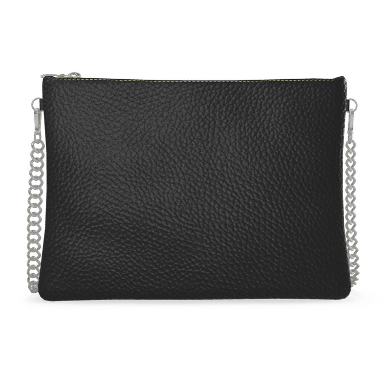 Crossbody Bag | Black | Leather | Silver |
