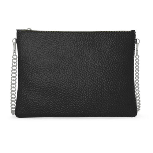 Crossbody Bag | Black | Leather | Silver |