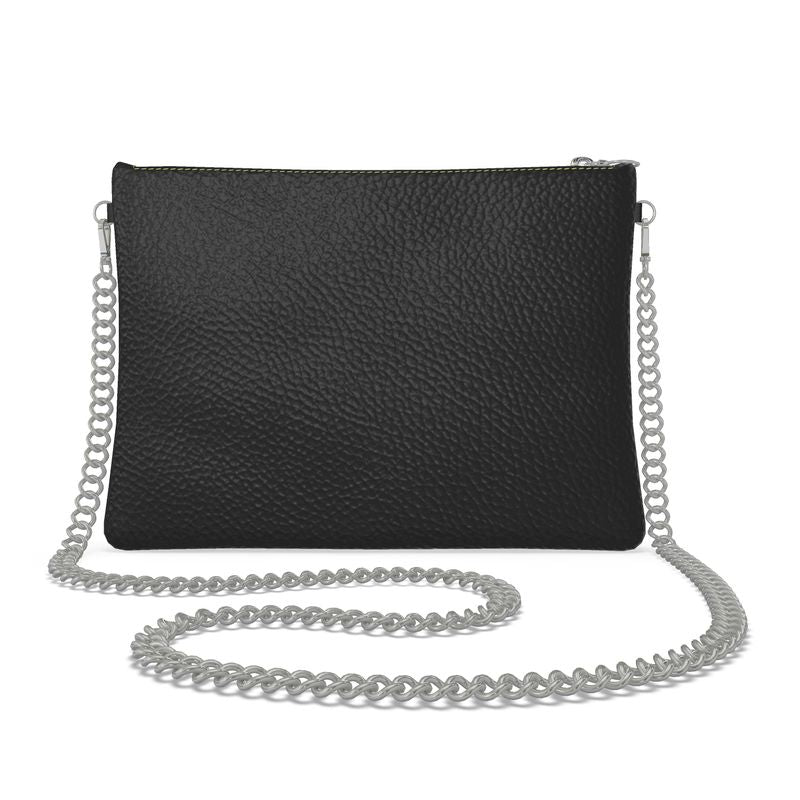 Crossbody Bag | Black | Leather | Silver |